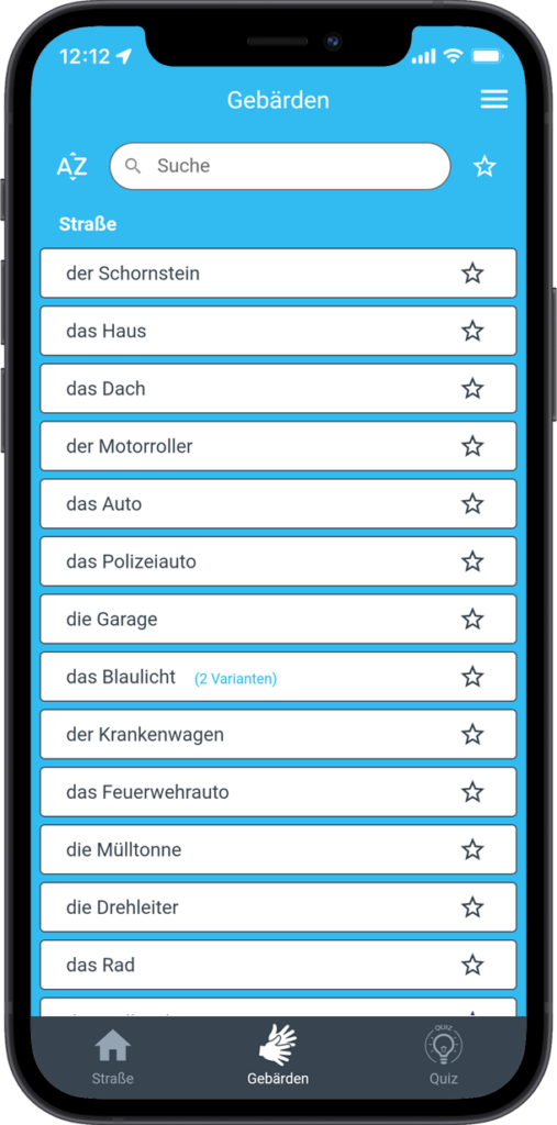 Elternbereich Screenshot